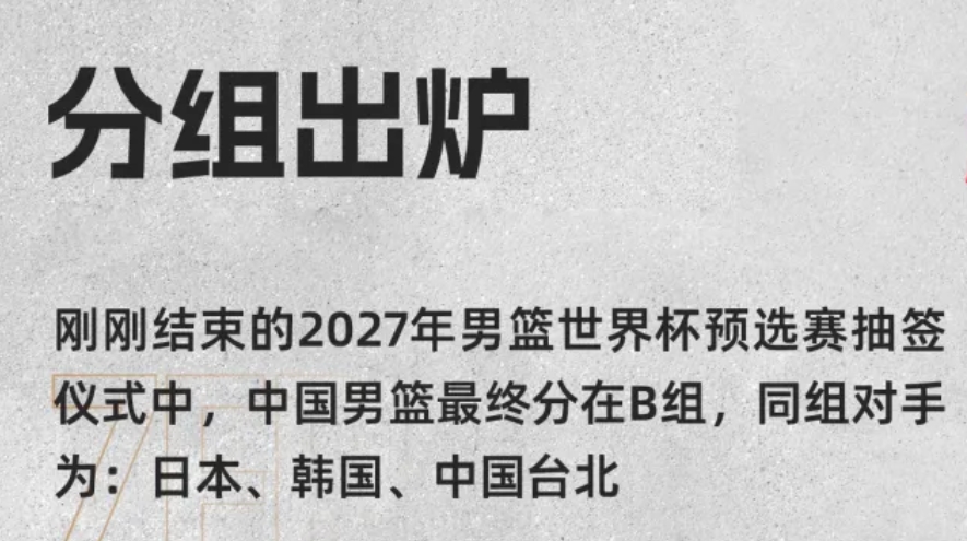 中日韓同組，男籃世預(yù)賽流量拉滿！中國隊能否突圍？